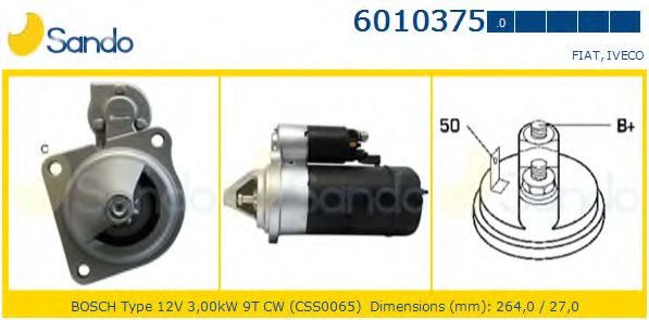 Стартер SANDO 6010375.0