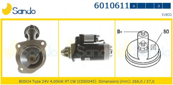 Стартер SANDO 6010611.0