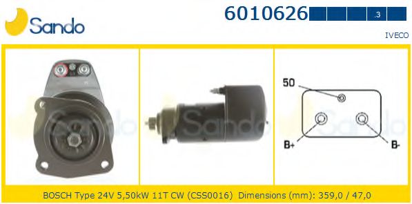 Стартер SANDO 6010626.3