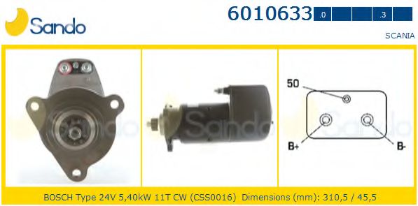Стартер SANDO 6010633.0