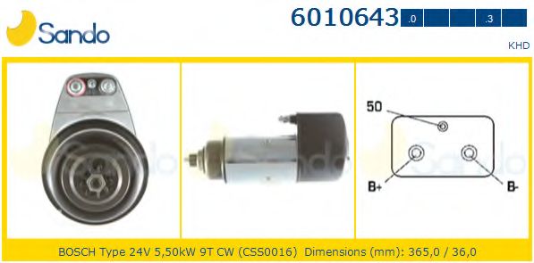Стартер SANDO 6010643.0