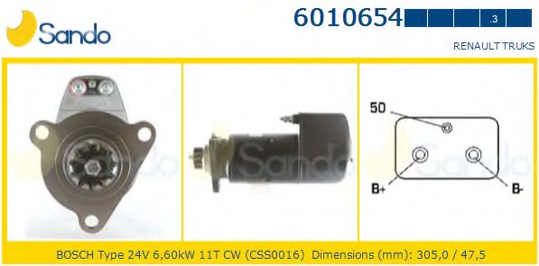 Стартер SANDO 6010654.3