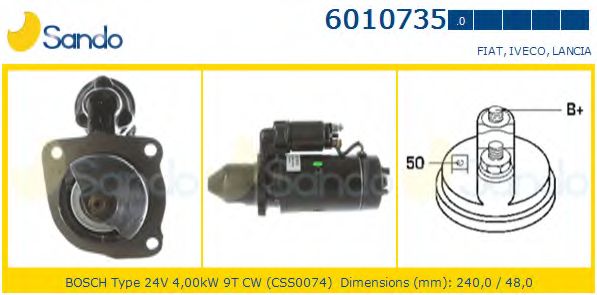Стартер SANDO 6010735.0