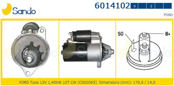 Стартер SANDO 6014102.0