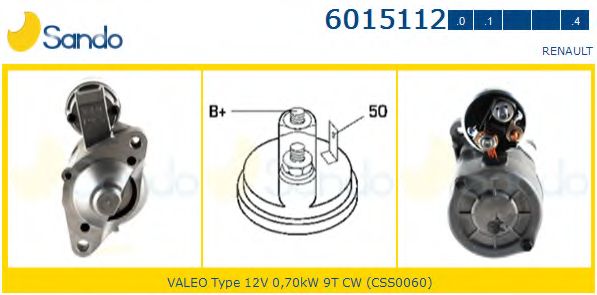 Стартер SANDO 6015112.0