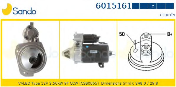Стартер SANDO 6015161.2
