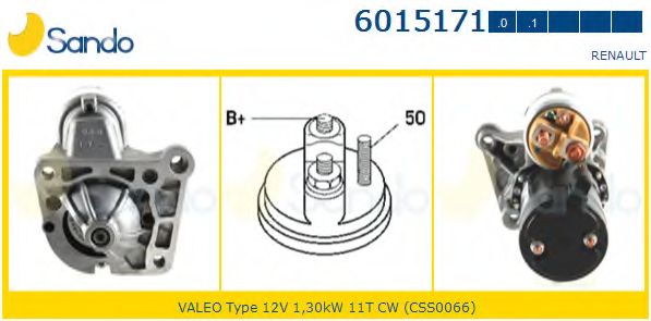 Стартер SANDO 6015171.0