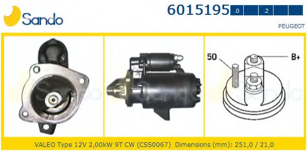 Стартер SANDO 6015195.0