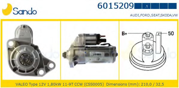 Стартер SANDO 6015209.1