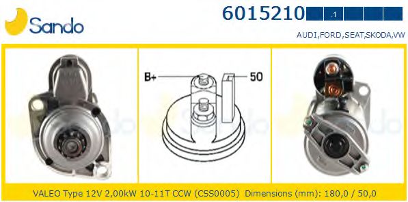 Стартер SANDO 6015210.1