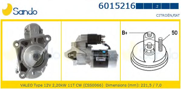 Стартер SANDO 6015216.2