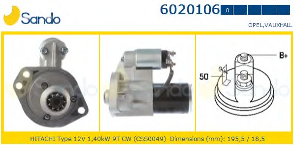 Стартер SANDO 6020106.0
