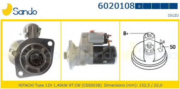 Стартер SANDO 6020108.0