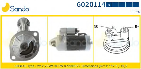 Стартер SANDO 6020114.0