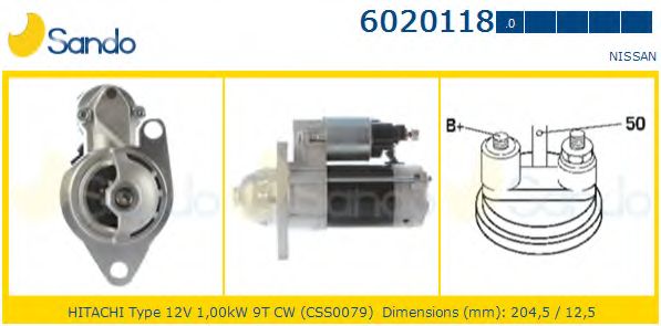 Стартер SANDO 6020118.0