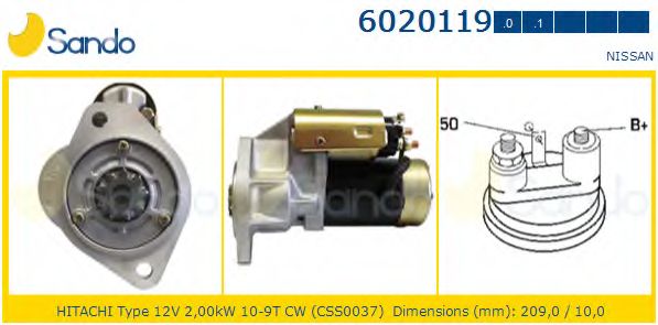 Стартер SANDO 6020119.0