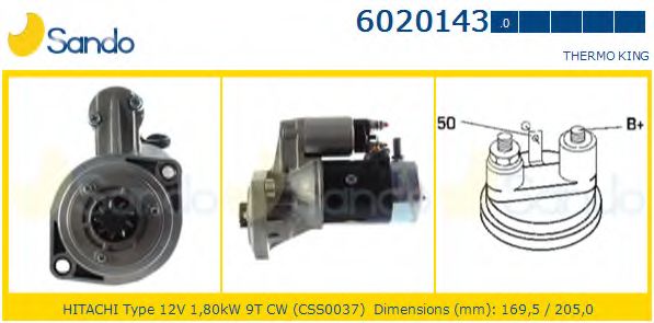 Стартер SANDO 6020143.0