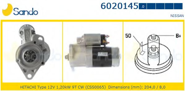 Стартер SANDO 6020145.0
