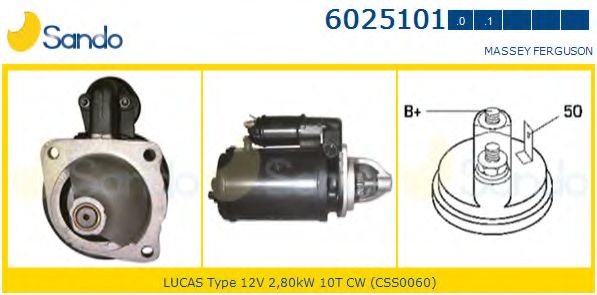 Стартер LUCAS ELECTRICAL 27607