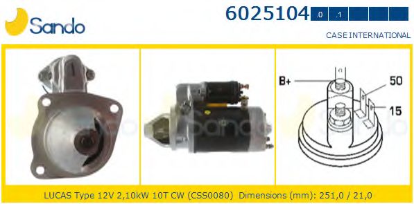 Стартер SANDO 6025104.0