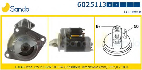 Стартер SANDO 6025113.0