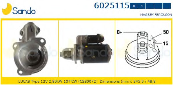 Стартер SANDO 6025115.0
