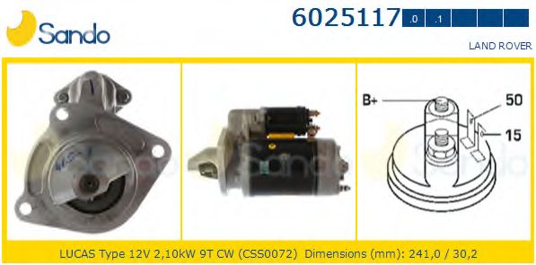 Стартер SANDO 6025117.0
