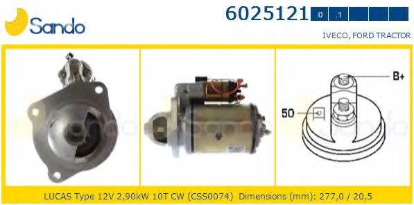 Стартер SANDO 6025121.0