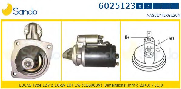 Стартер LUCAS ELECTRICAL 26151