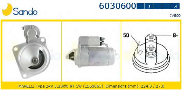 Стартер SANDO 6030600.1