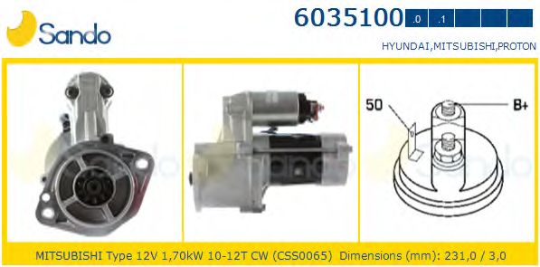Стартер SANDO 6035100.1