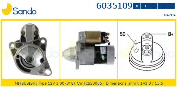 Стартер SANDO 6035109.0