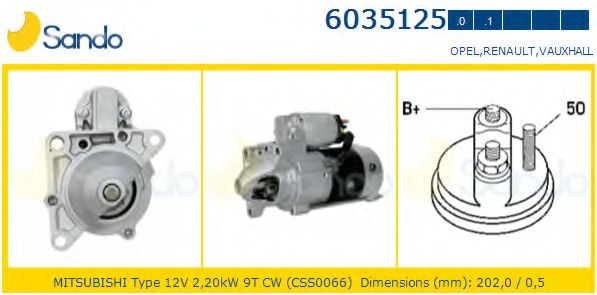 Стартер SANDO 6035125.1
