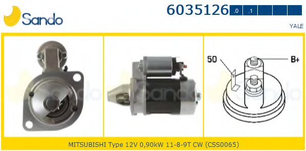 Стартер SANDO 6035126.0
