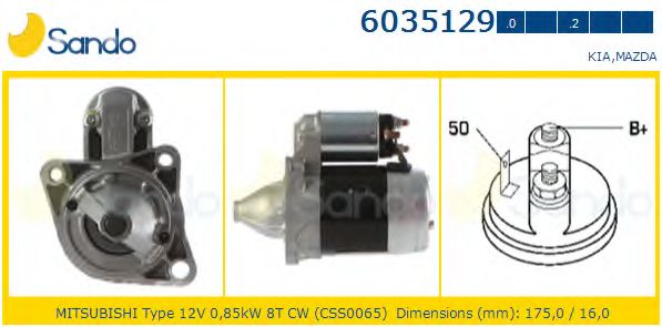 Стартер SANDO 6035129.0