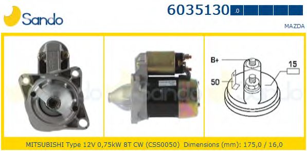 Стартер SANDO 6035130.0