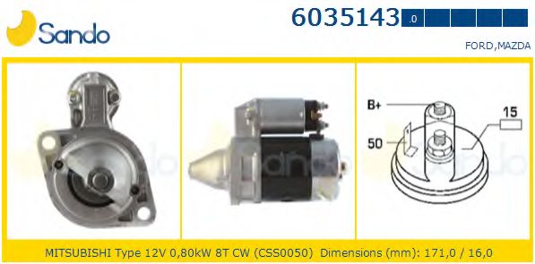 Стартер SANDO 6035143.0