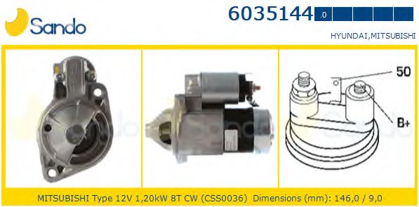 Стартер SANDO 6035144.0