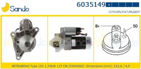 Стартер SANDO 6035149.0