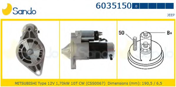 Стартер SANDO 6035150.0