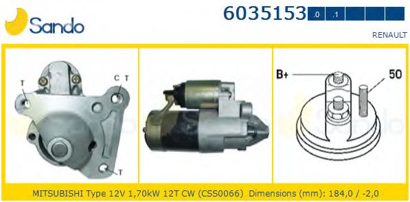 Стартер SANDO 6035153.0