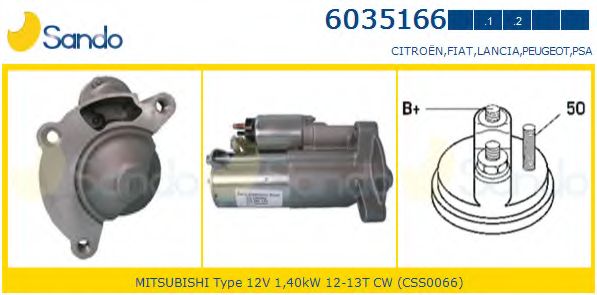 Стартер SANDO 6035166.1