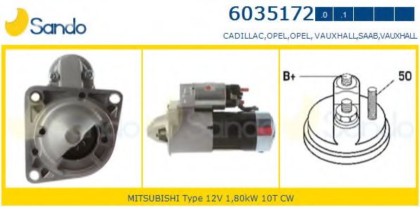 Стартер SANDO 6035172.1