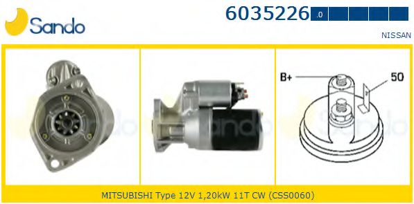 Стартер SANDO 6035226.0