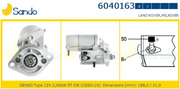 Стартер SANDO 6040163.0