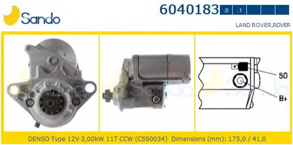 Стартер SANDO 6040183.0