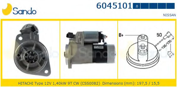 Стартер SANDO 6045101.0