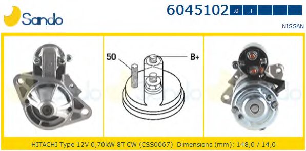 Стартер SANDO 6045102.1