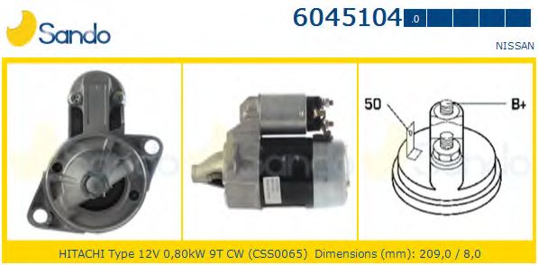 Стартер SANDO 6045104.0