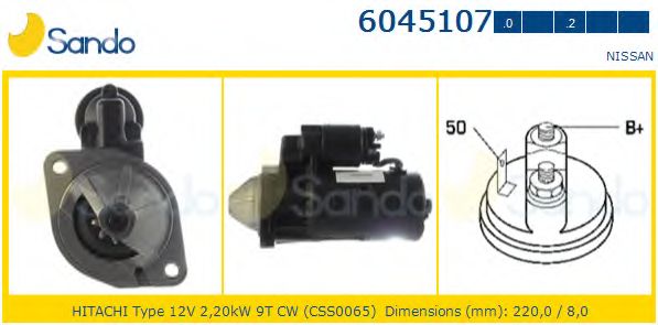 Стартер SANDO 6045107.0
